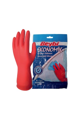 Beybi Ekonomik Bulaşık Eldiveni - 25 Çift - 1 Kutu Large 9 - 9,5