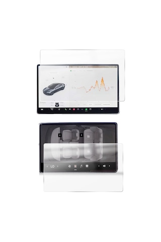 Forzacase 2in1 Tesla Model Y New Juniper Temperli Kırılmaz Cam Ekran Koruyucu - Fc1119 1