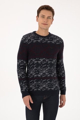 U.S. Polo Assn. Erkek Açık Lacivert Kazak 50308237-VR059