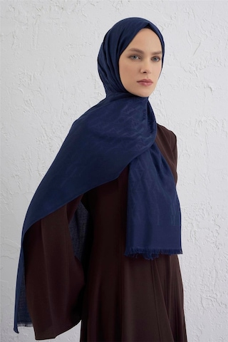 Armine Monogram Desen Edition Şal Lacivert