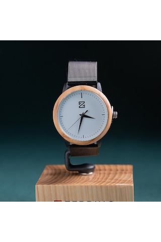 Zebrino Zbr-al-wh Alloy Wood White Ahşap Erkek Kol Saati 34 Mm