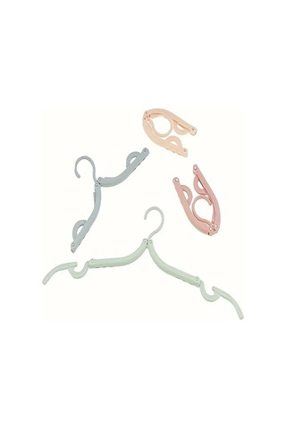 Elmpaly 10 Adet Katlanabilir Portatif Askı Dayanıklı Plastik Kaymaz Tutma Yeri Seyahat Ve Ev Kullanımı İçin Random Renk 10pcs Ahşap