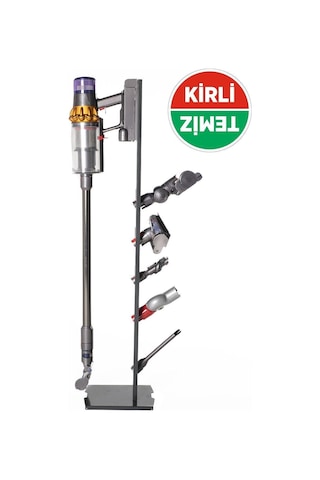 Dyson Uyumlu Dikey Süpürge Standı Siyah Renk Dyson V15 - V12 - V11 - V10 - V8 Modellere Uyumlu