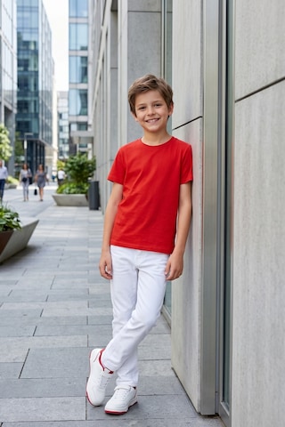 Kiagu Kısa Kol T-shirt Basic Terletmeyen Esnek Kumaş Pamuklu Mevsimlik Kısakol Erkek Çocuk Tsort Nar Çiçeği