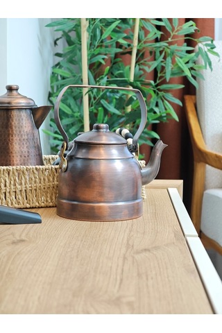 Moda Bakır Çay Durağı Bakır Demlik Oksit Renk Oksit
