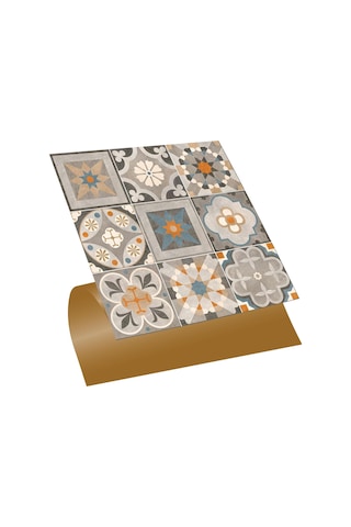 Tink Kendinden Yapışkanlı Fayans Çıkartması, Zemin Duvar Kaplama, Yapışkanlı Fayans Kaplama Pvc Karo Apricot Desenli 30x30 Cm 11 Adet / 1 M²