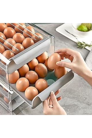 Pazly 32'lik Plastik Yumurta Kabı - Hava Delikli, Darbeye Dayanıklı, Koyu Gri Buzdolabı İçin, Düzenli Depolama, Kullanışlı Mutfak Yardımcısı Diğer
