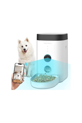 Dogness F10a Kameralı Otomatik Mama Kabı - 1080p Hd, Wi-fi Bağlantılı, 3.6 Litre