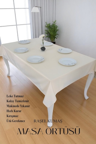 Smooth Masa Örtüsü Sofra Bezi Krem