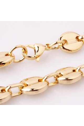 Novahub 7/9/11mm 316l Paslanmaz Çelik Kahve Boncuk Zincir Kolye/bilezik - Erkek/bayan Altın Ton 9mm, 70cm - Yüksek Kalite Altın