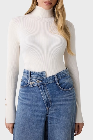 Guess Ls Tn Ellie Slim Fit Balıkçı Yaka Fitilli Kazak W6br29z1417 Kadın Kazak W6br29 Z1417 G012 Beyaz