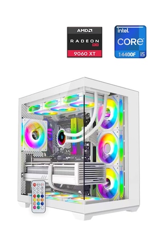 Apphirex Prime 49W i5-14400F 32 GB 1 TB M2 SSD 16 GB RX9060XT W11P Masaüstü Oyuncu Bilgisayarı