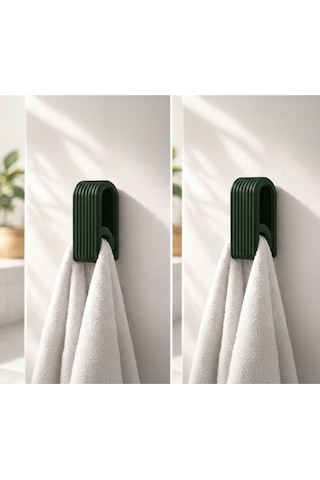 2'li Set Minimalist Modern Havlu Askısı - 3d Tasarım Banyo Ve Mutfak Askılığı