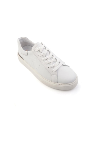 Bambi Beyaz Hakiki Deri Erkek Sneaker E01595327543