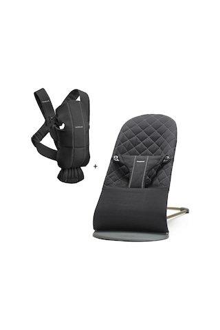 Babybjörn 2'li Set Kanguru Mini Woven & Bliss Ana Kucağı Black