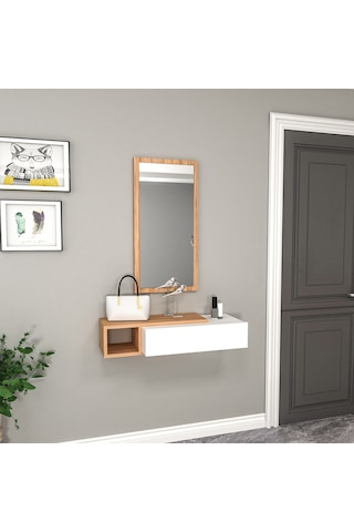 Arnetti Vien Aynalı Çekmeceli Dresuar Atlantik Çam Beyaz Atlantik Çam - Beyaz