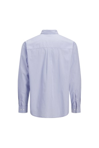 Jack & Jones Erkek Relaxed Fit Çizgili %100 Organik Pamuk Gömlek - Cole - 12288660 Celestial Blue