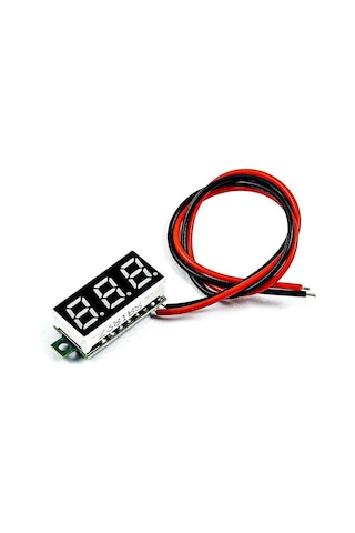 0.28 İnç 3.5-30v İki Kablolu Dc Kırmızı Voltmetre