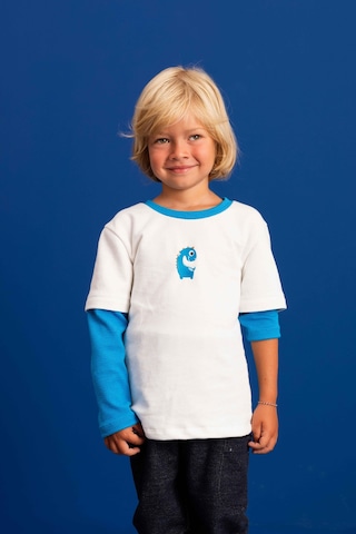 Luess Erkek Çocuk Dino Nakışlı %100 Pamuklu Sweatshirt 1-2 Yaş 5-6 Yaş -Beyaz