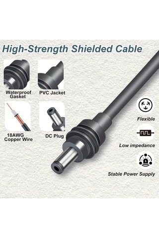 Motion003 1 Adet Tr-69q-3m 3m 10ft Starlink Mini Adaptörü Dc Güç Kablosu 12v-24v Su Geçirm