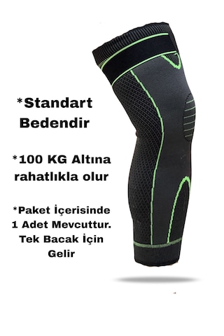 Diz Koruyucu Spor Egzersizi Baldır Koruyucu Set Destek Pedi 1 Adet Yeşil