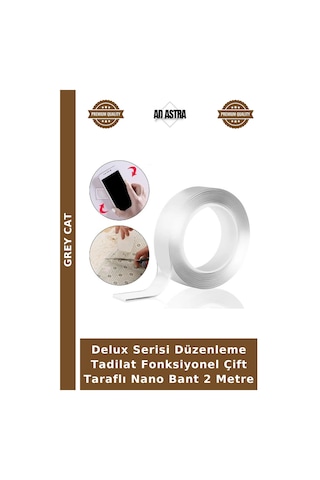 Delux Serisi Düzenleme Tadilat Fonksiyonel Çift Taraflı Nano Bant 2 Metre