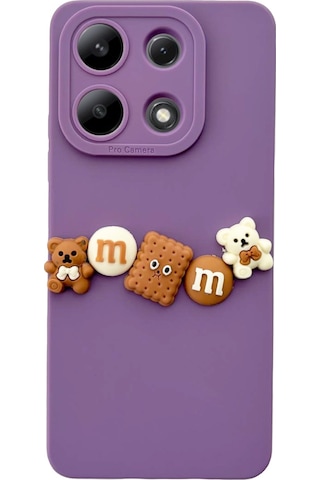 Xiaomi Redmi Note 13 Pro 4g Kılıf 3d M Bear Kamera Korumalı Silikon Kapak