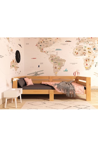 Mymobilya Tamamen Doğal Ahşap (Çam) Sedir Karyola-Şık Görünüm-Uygun Fiyat