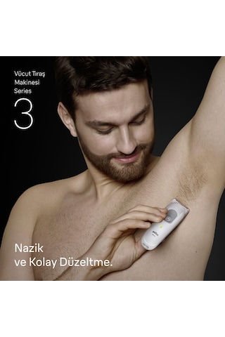 Braun Vücut Tıraş Makinesi Series 3, +3 Aksesuar, Su Geçirmez, Bg3530 8 Saat