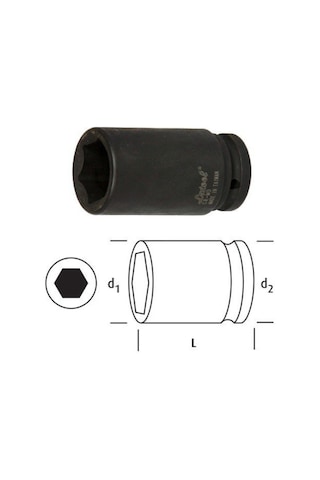 Osaka Altı Köşe Derin Lokma 21 Mm 3/4" Ln34d21 - 6'lı Paket