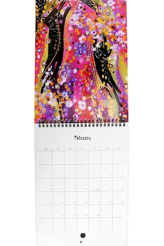 Kedi Resimli Duvar Takvimi Ortaçağ Kedi Resimleri Duvar Takvimi