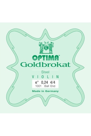 Optima Goldbrokat 0.26Mm E ( Mi ) Tek Keman Teli 631525 Optima Goldbrokat 0.26Mm E ( Mi ) Tek Keman Teli 631525