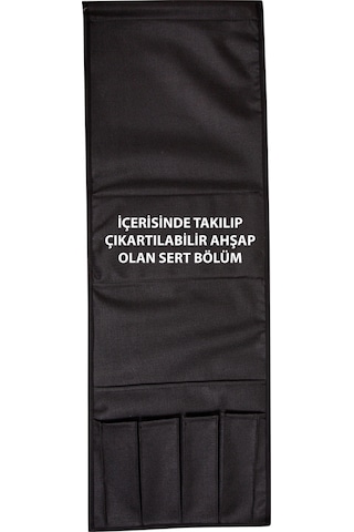 Siyah Koltuk Kenarı Kumandalık Portatif Yan Sehpa