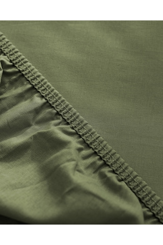 Manon Tek Kişilik %100 Pamuk Ranforce Lastikli Çarşaf - Haki Çok Renkli