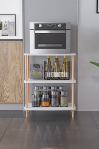 Mutfak Standı Mutfak Rafı Mutfak Bangosu Mikrodalga Dolabı -beyaz