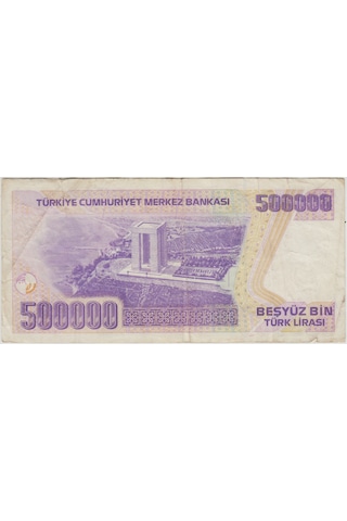 7. Emisyon 4. Tertip 500.000 Lira L37 Çok Temiz.