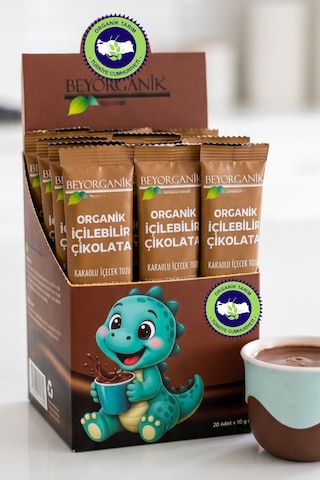 Organik İçilebilir Çikolata 20 Adet 10gr Pestisit Analizli 10 G