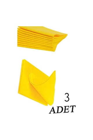 Acord Sarı Temizlik Bezi 3'lü 35x38 Cm Sarı