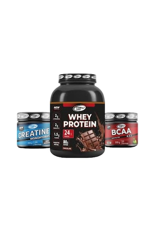 Whey Protein Çikolatalı 2000g Bcaa Elmalı 300g Creatıne 300g Kakao