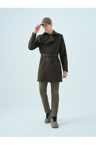 Regular Fit Erkek Trenchcoat Haki