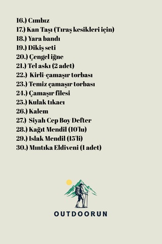Outdoorun 3'lü Askerlik Seti Fanila Don Çorap Ve 27 Parça Askesuar - Temel Ve Bedelli Askerlik Malzemeleri Haki