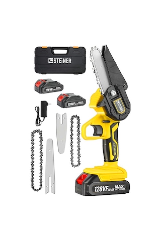 Steiner 128 Vf 10 Ah Akülü Dal Budama Çift Pala Çift Zincir Sarı