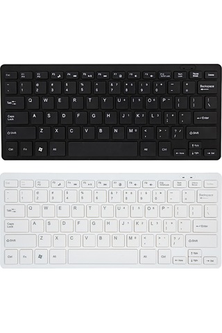 Geeksen "taşınabilir Mini Usb Klavye - Ergonomik Tasarım Ve Rahat Çikolata Tuşları İle Ofis/ev Kullanımı" Beyaz