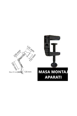 Noas Yl86-1310 Köln Mengeneli Metal Gövdeli Masa Lambası Beyaz