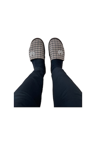 Kahverengi Kışlık Erkek Ev Terliği-kahverengi