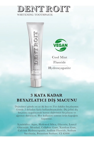 Dentroit 3x Ekstra Beyazlatıcı Diş Macunu 100 Ml