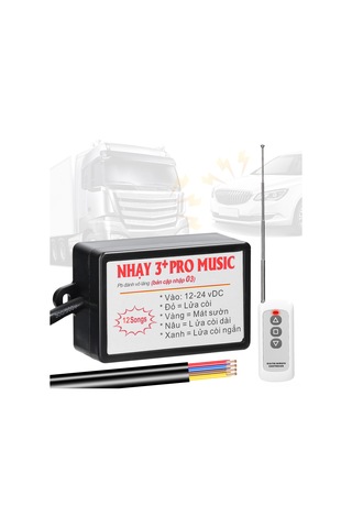 Honmex Araba Klakson Kontrol Cihazı 12 Ses Efekti 12-24v Kumanda İle Ses Ayarı Pil Dahil