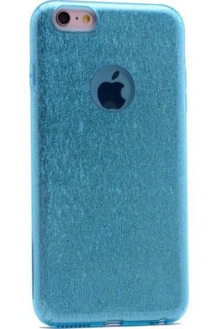 Apple Uyumlu iPhone 6 Plus Kılıf Zore Shining Silikon Mavi