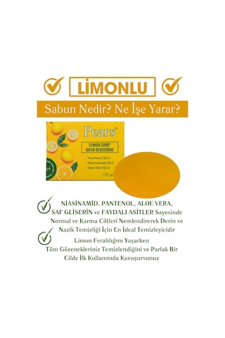 Pears Gliserinli Limon Sabunu 120 G
