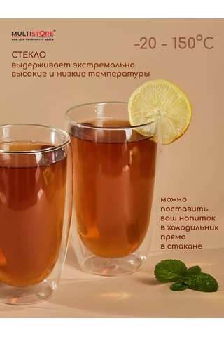 Multıstore 400 Ml Cam Bardaklar, 2'li Set 185447665 Beyaz